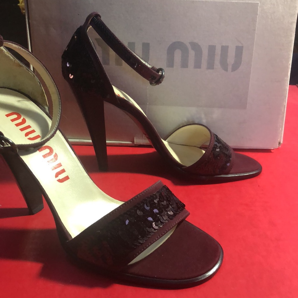Miu Miu Sequined Heels. Size 38 - image 4